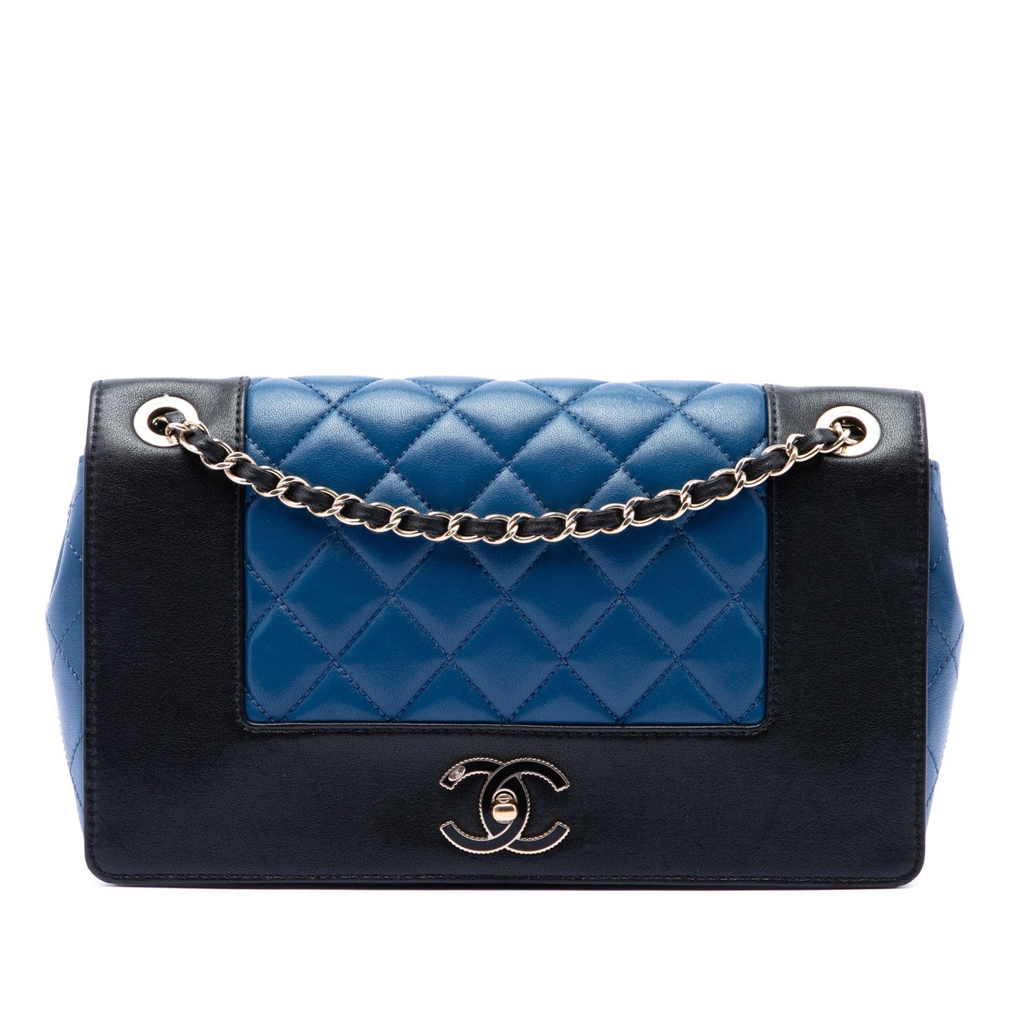 Chanel Medium Bicolor Lambskin Mademoiselle Double Flap
