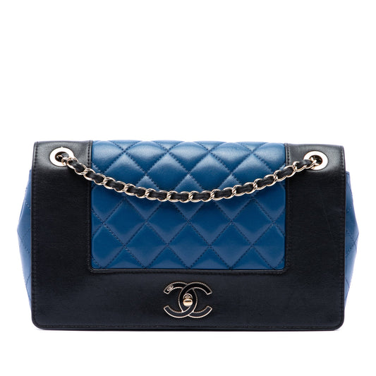 Chanel Medium Bicolor Lambskin Mademoiselle Double Flap