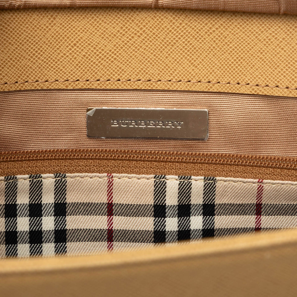 Burberry Leather Tote — Beige