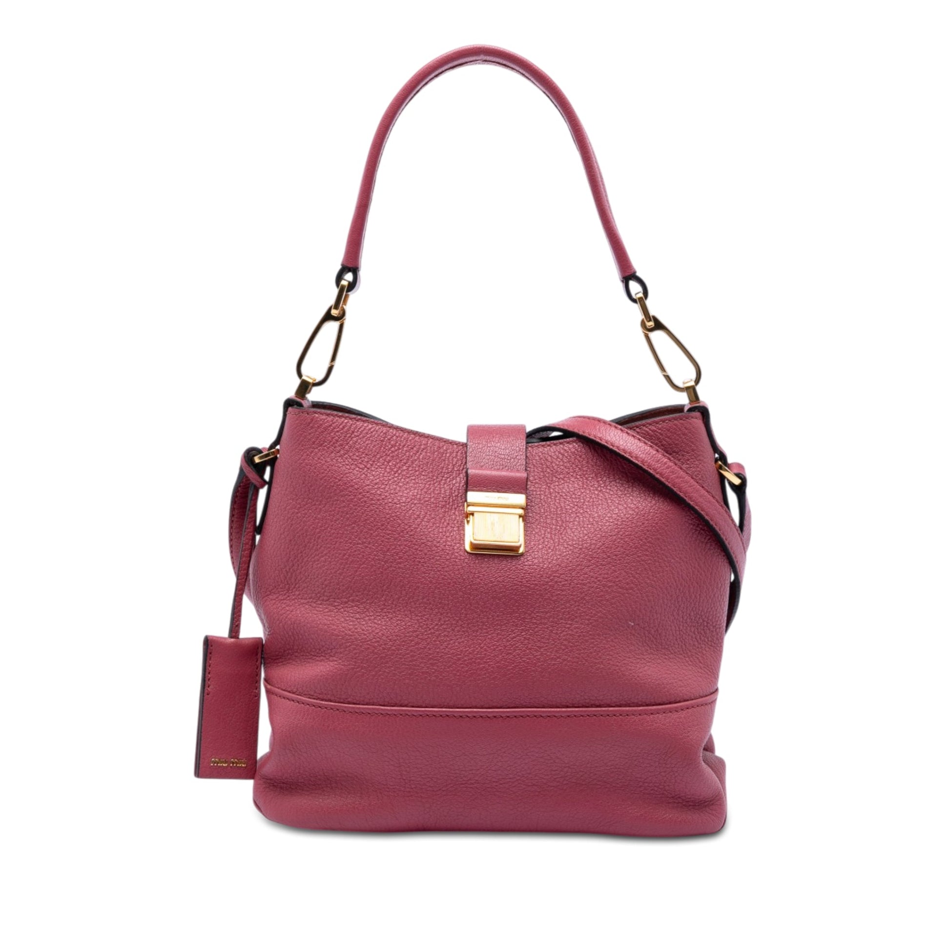 Miu Miu Goatskin Madras Convertible Hobo