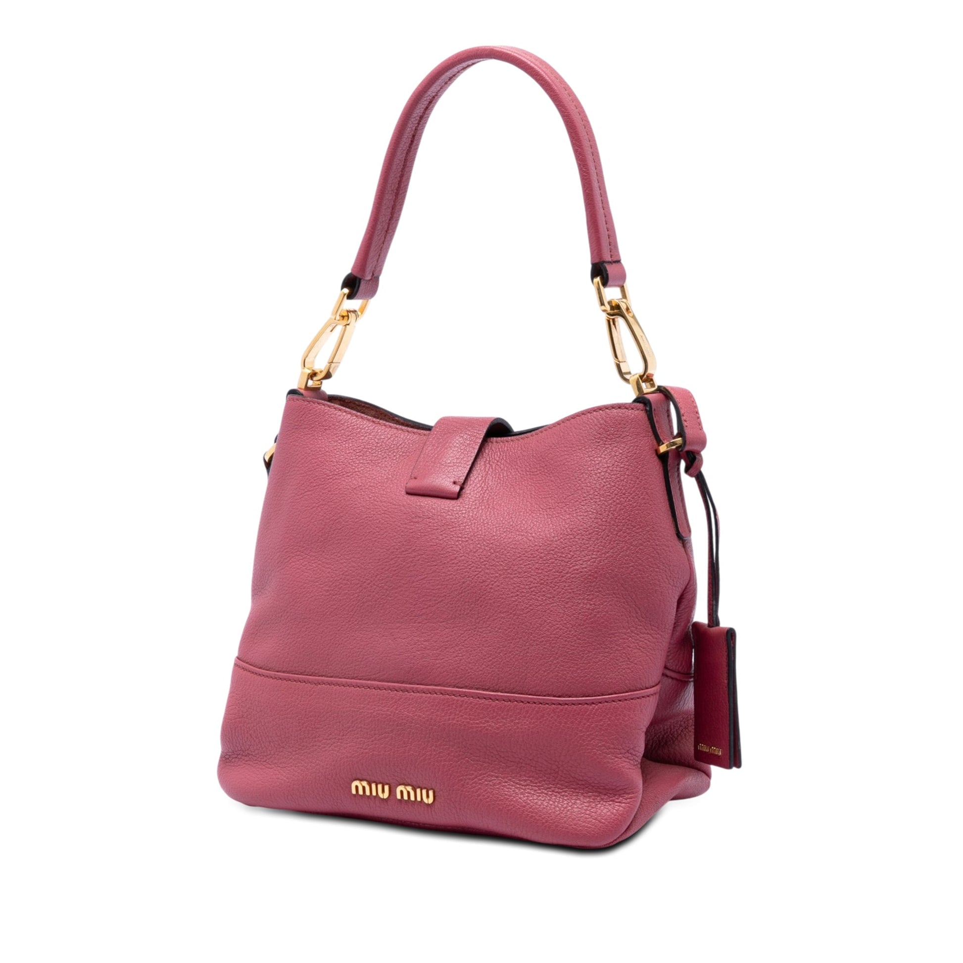 Miu Miu Goatskin Madras Convertible Hobo
