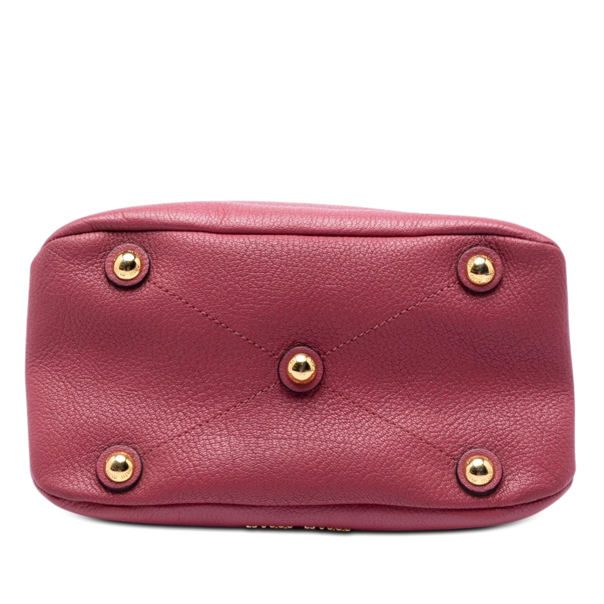 Miu Miu Goatskin Madras Convertible Hobo