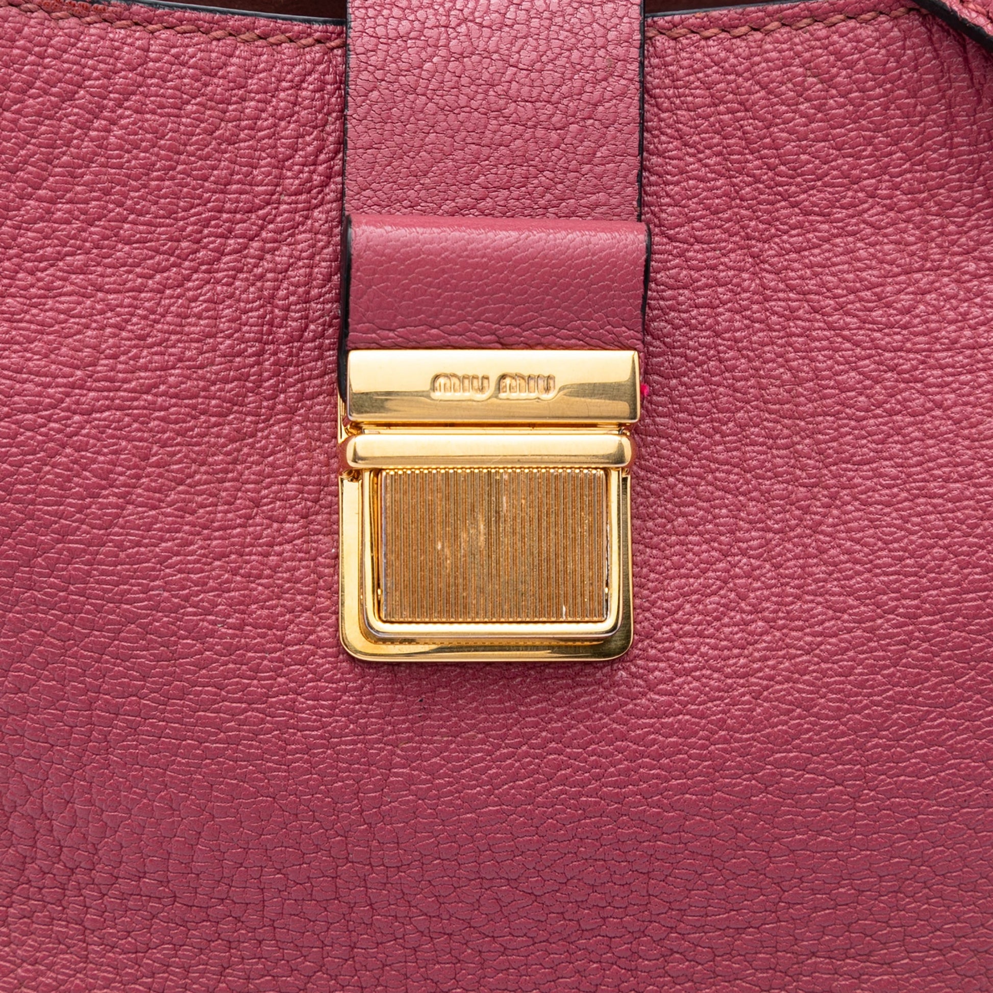 Miu Miu Goatskin Madras Convertible Hobo