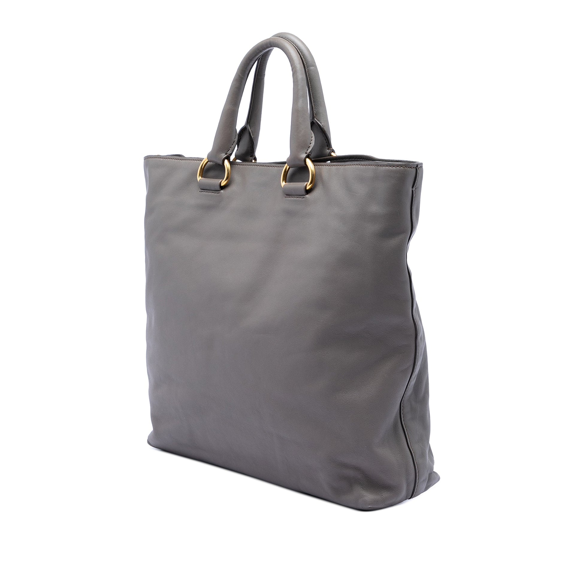 Prada Soft Calf Open Convertible Tote
