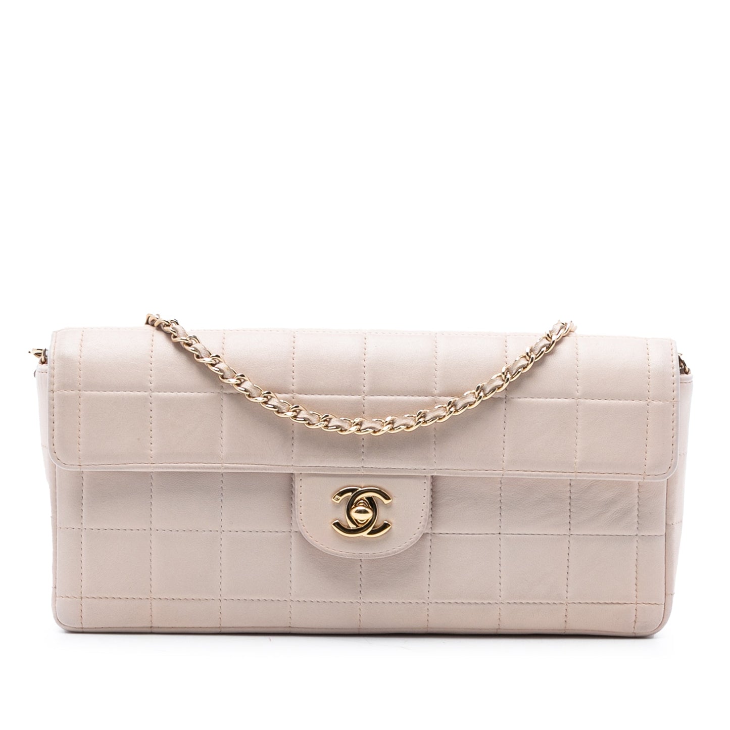 Chanel Chocolate Bar Lambskin East West Flap