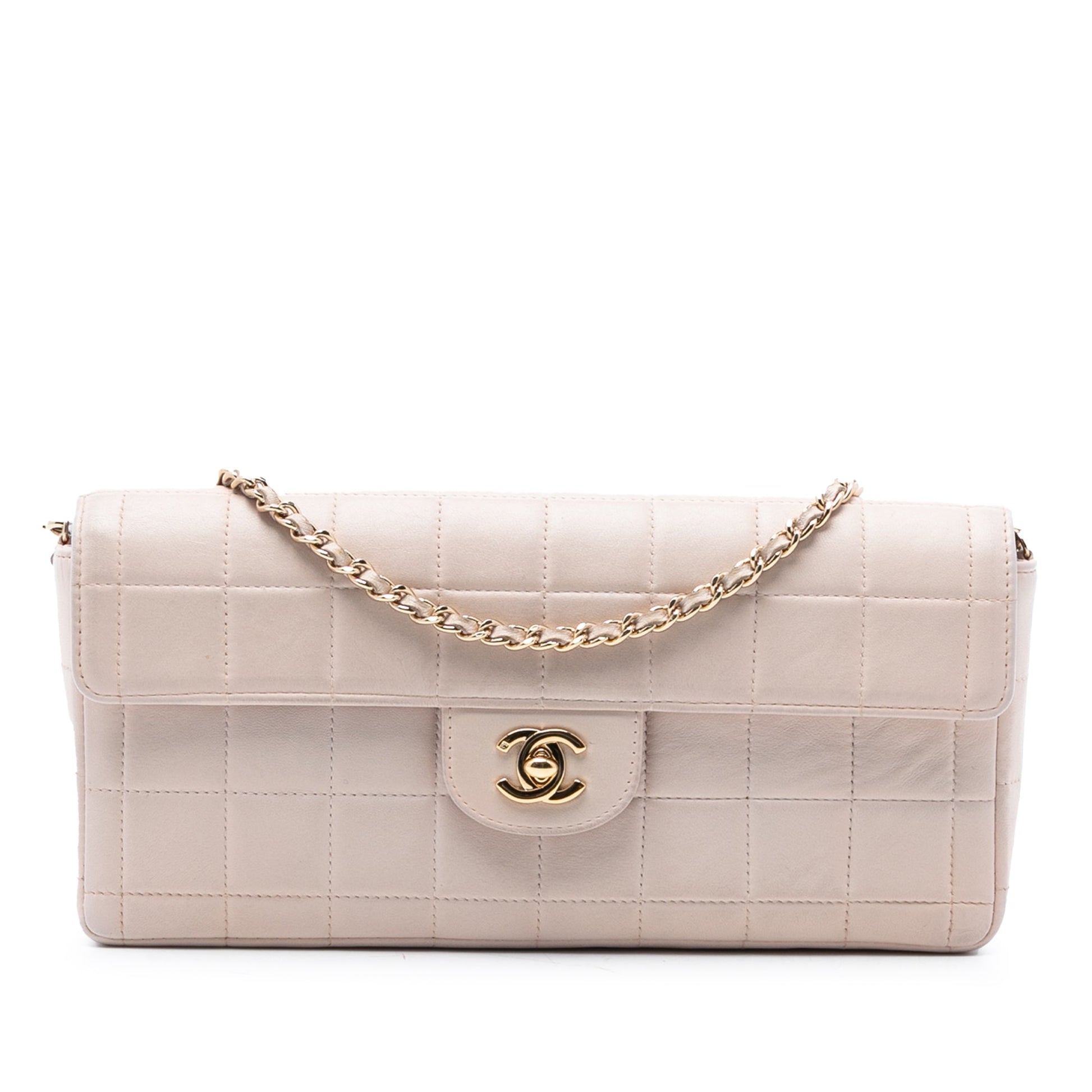 Chanel Chocolate Bar Lambskin East West Flap