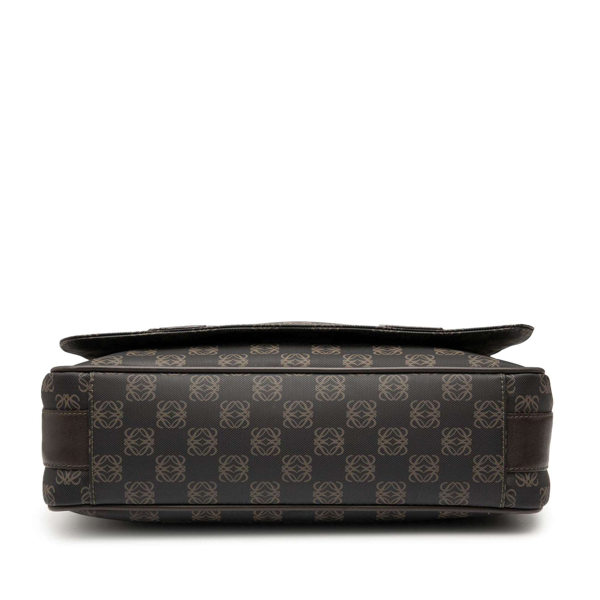 LOEWE Anagram Coated Canvas Flap Crossbody