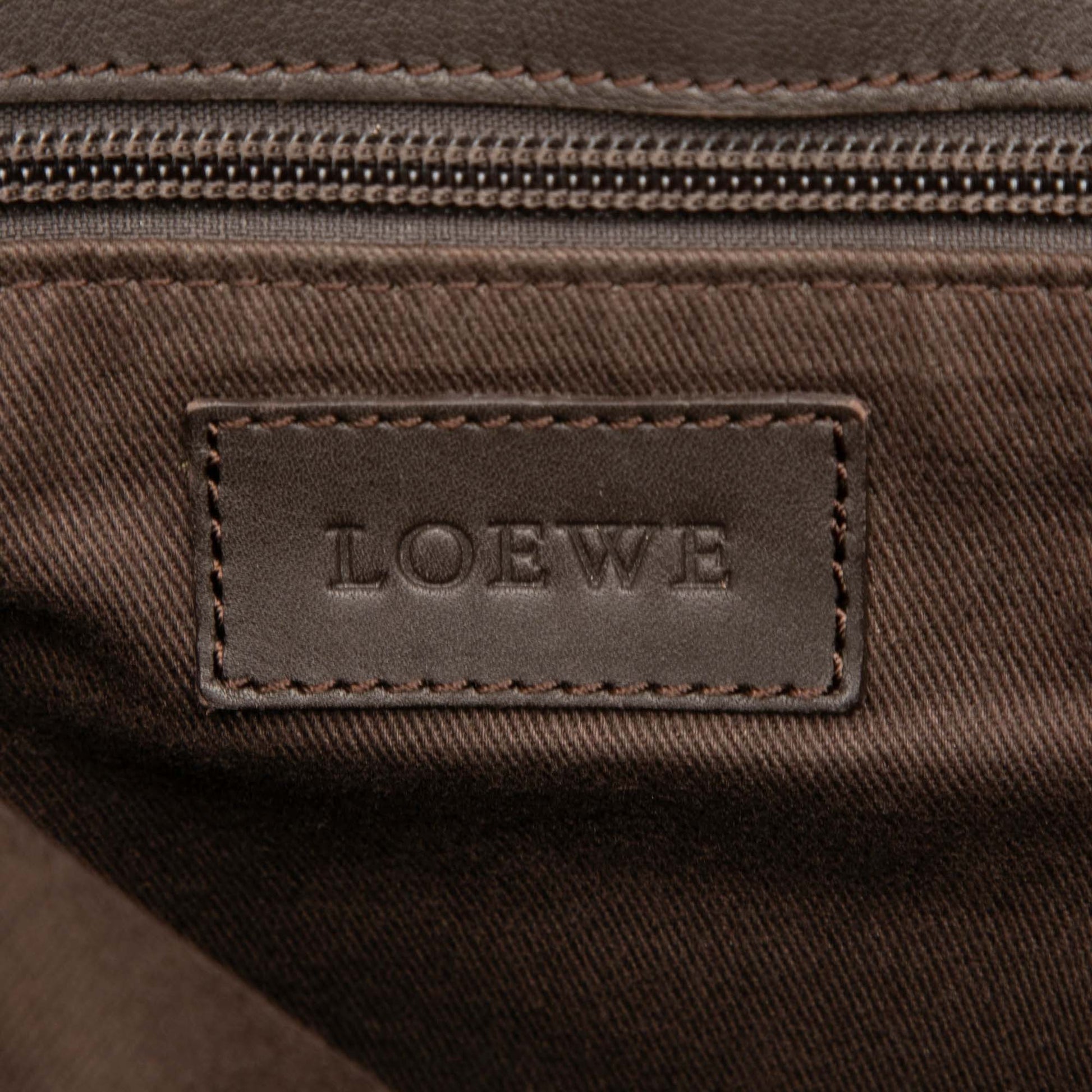 LOEWE Anagram Coated Canvas Flap Crossbody