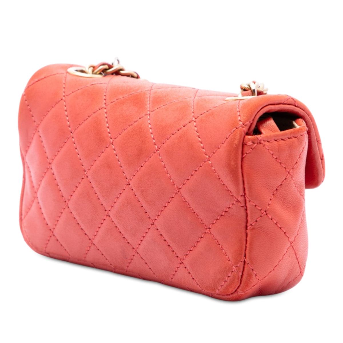 Chanel Extra Mini CC Quilted Lambskin Cruise Charms Flap — Red