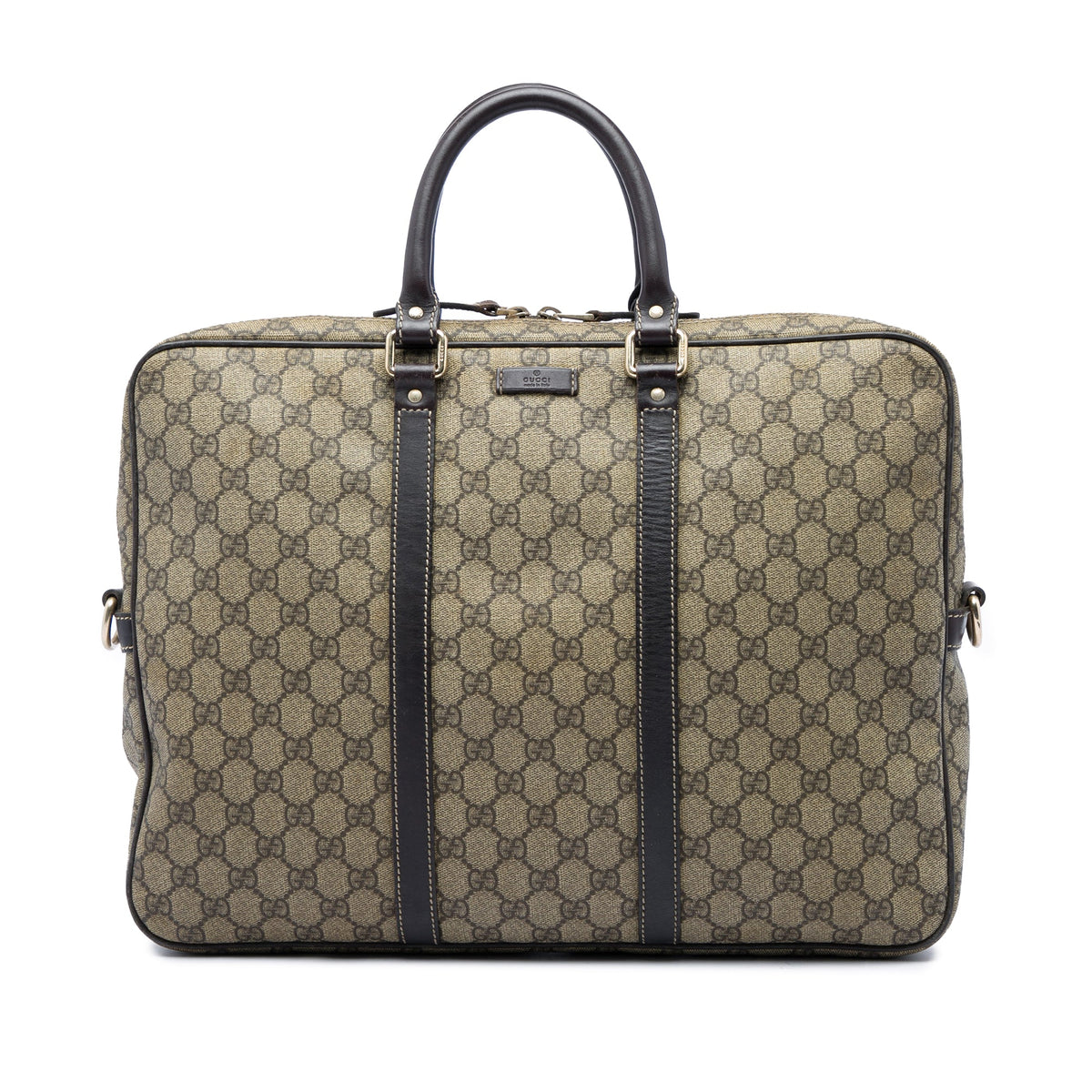 Gucci GG Supreme Business Bag — Beige