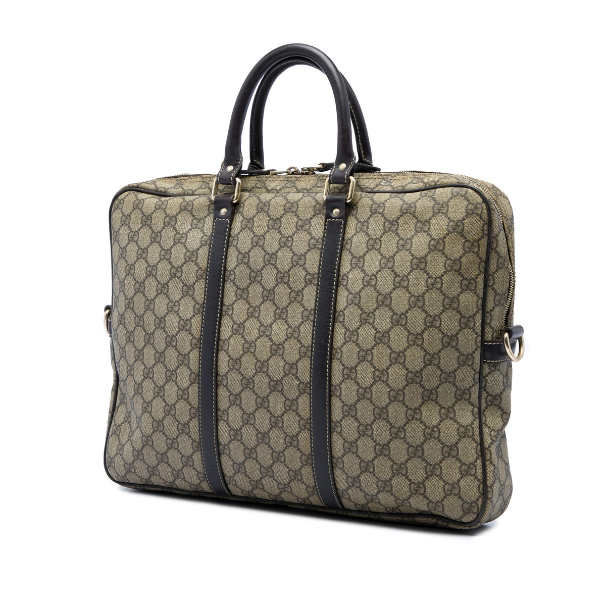 Gucci GG Supreme Business Bag — Beige