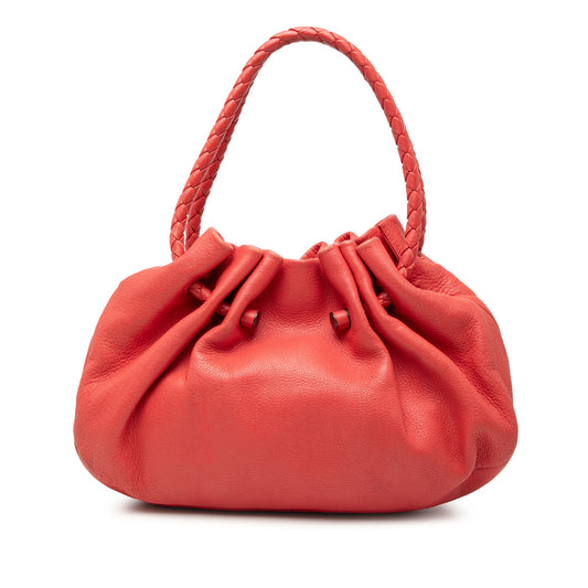 Bottega Veneta Leather Intrecciato Braided Handle Hobo Bag