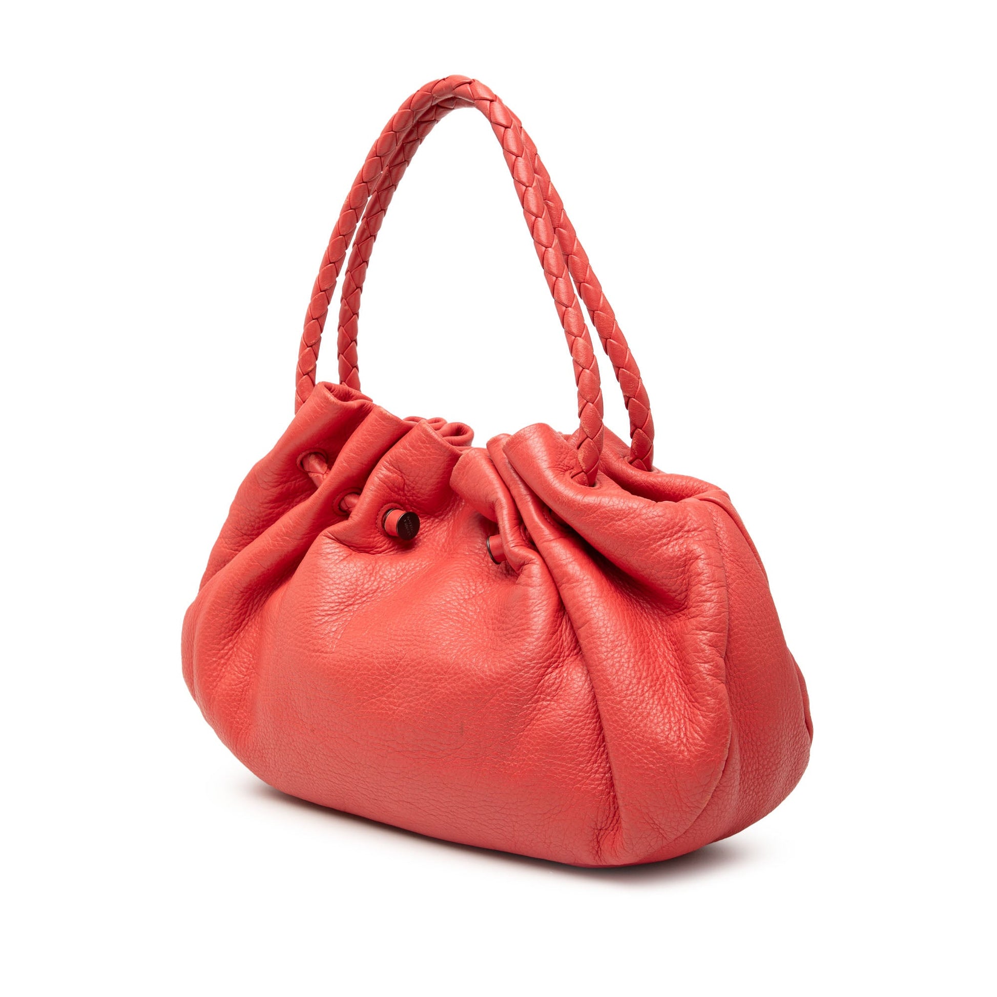Bottega Veneta Leather Intrecciato Braided Handle Hobo Bag