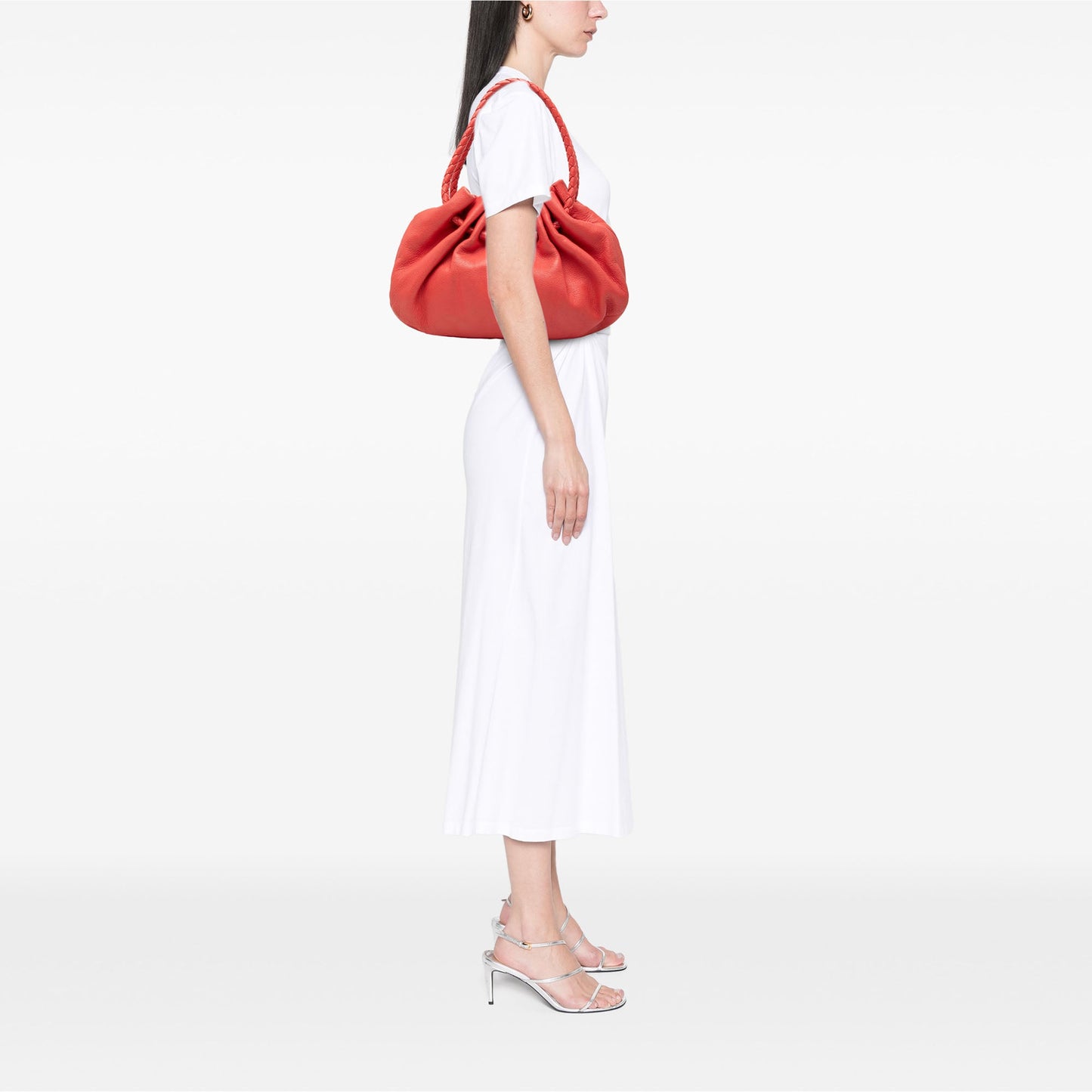 Bottega Veneta Leather Intrecciato Braided Handle Hobo Bag