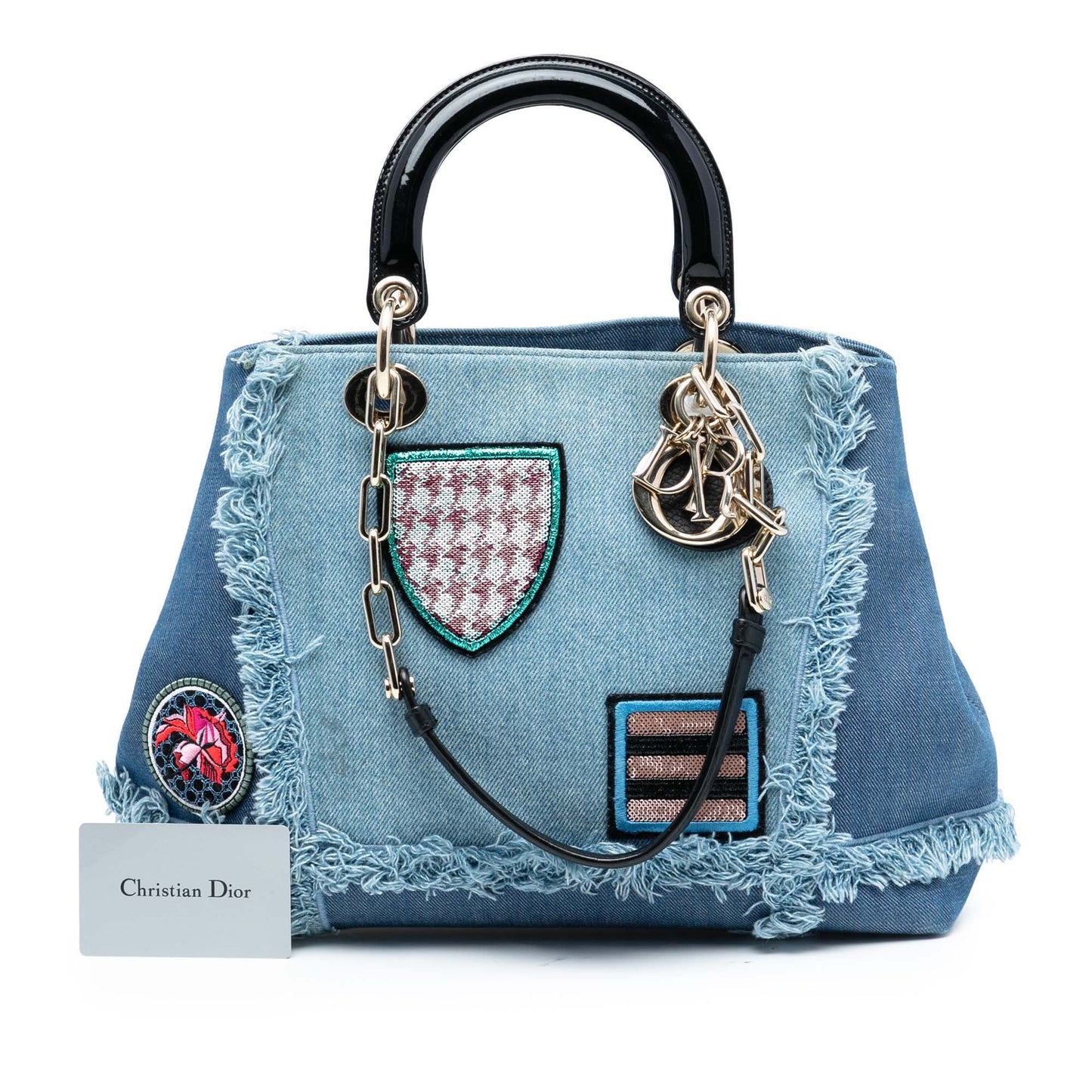 Dior Denim Patch D Light Satchel
