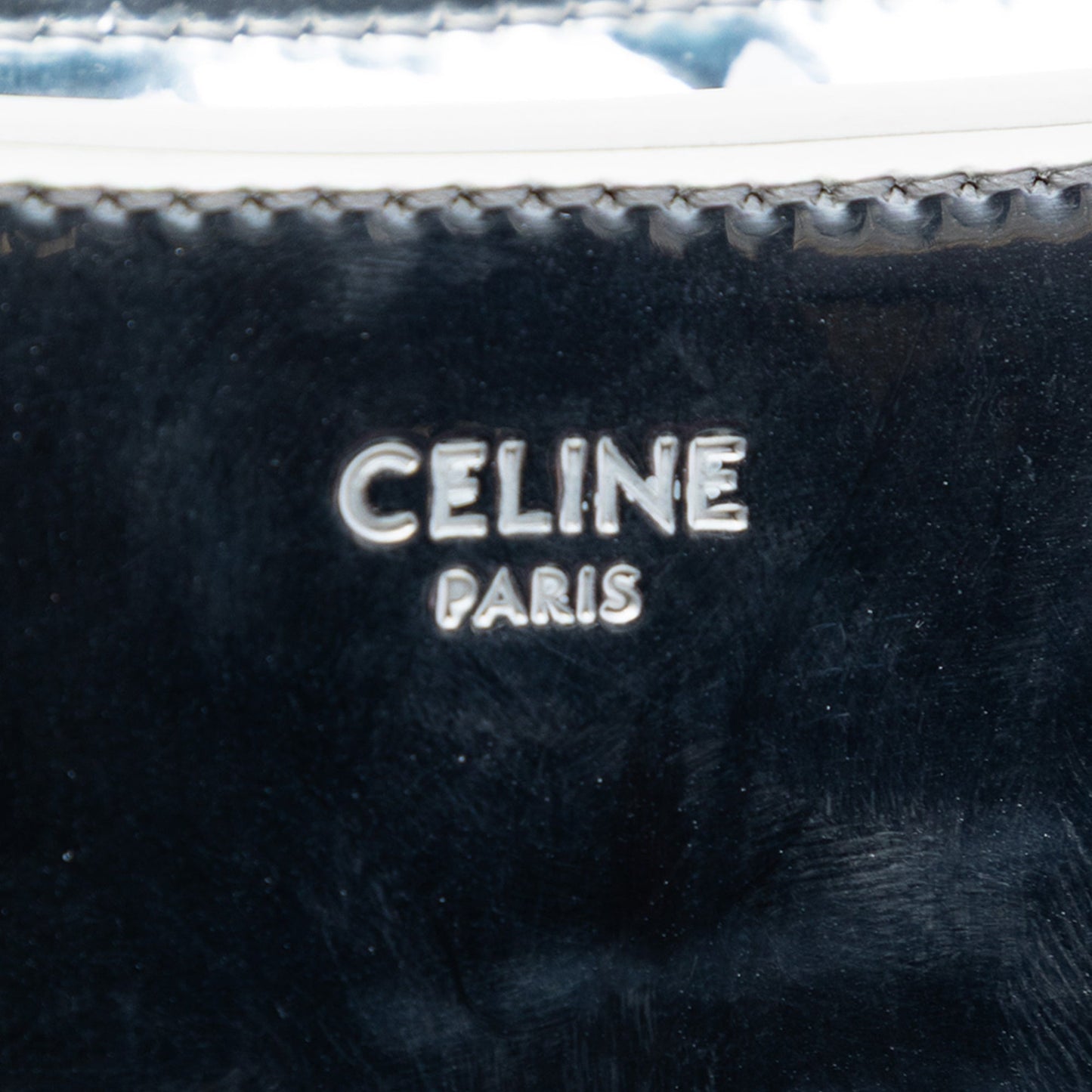 Celine Medium Mirror Calfskin Croque Shoulder Bag