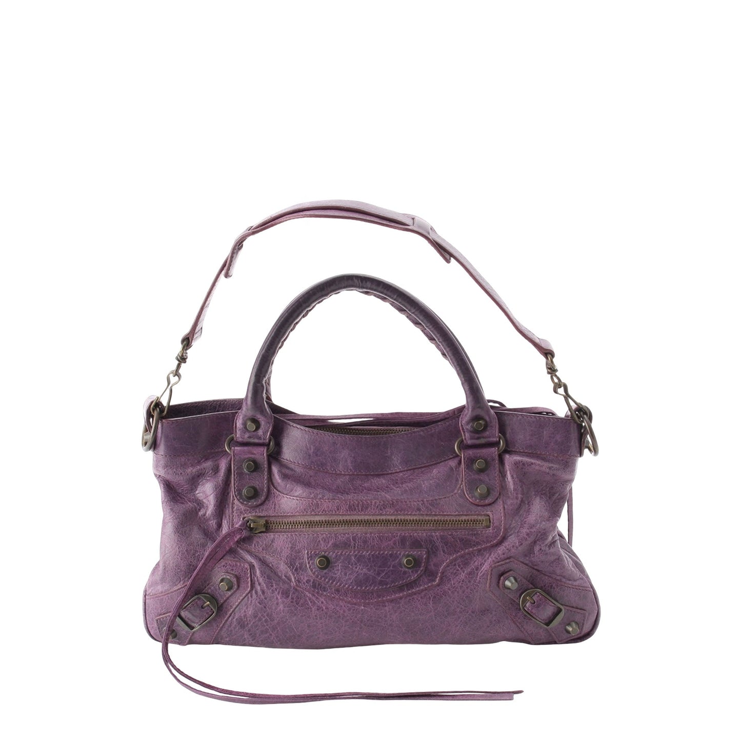 Balenciaga Lambskin Motocross Classic First Satchel