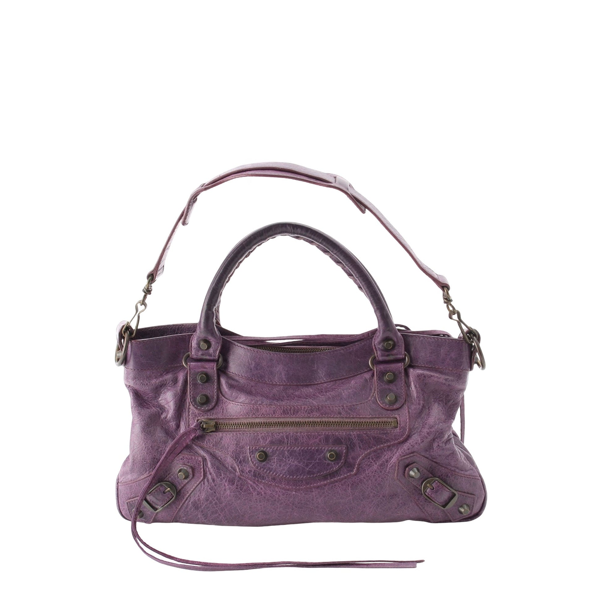 Balenciaga Lambskin Motocross Classic First Satchel
