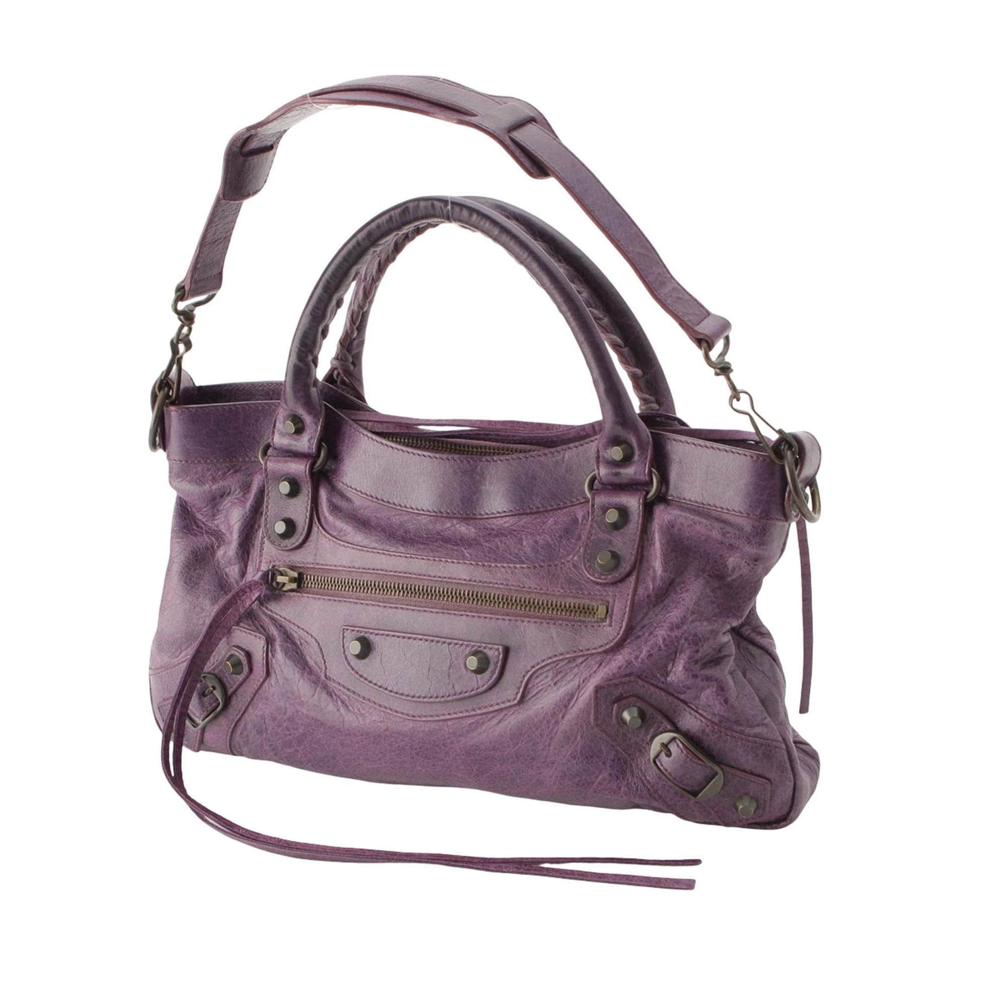 Balenciaga Lambskin Motocross Classic First Satchel