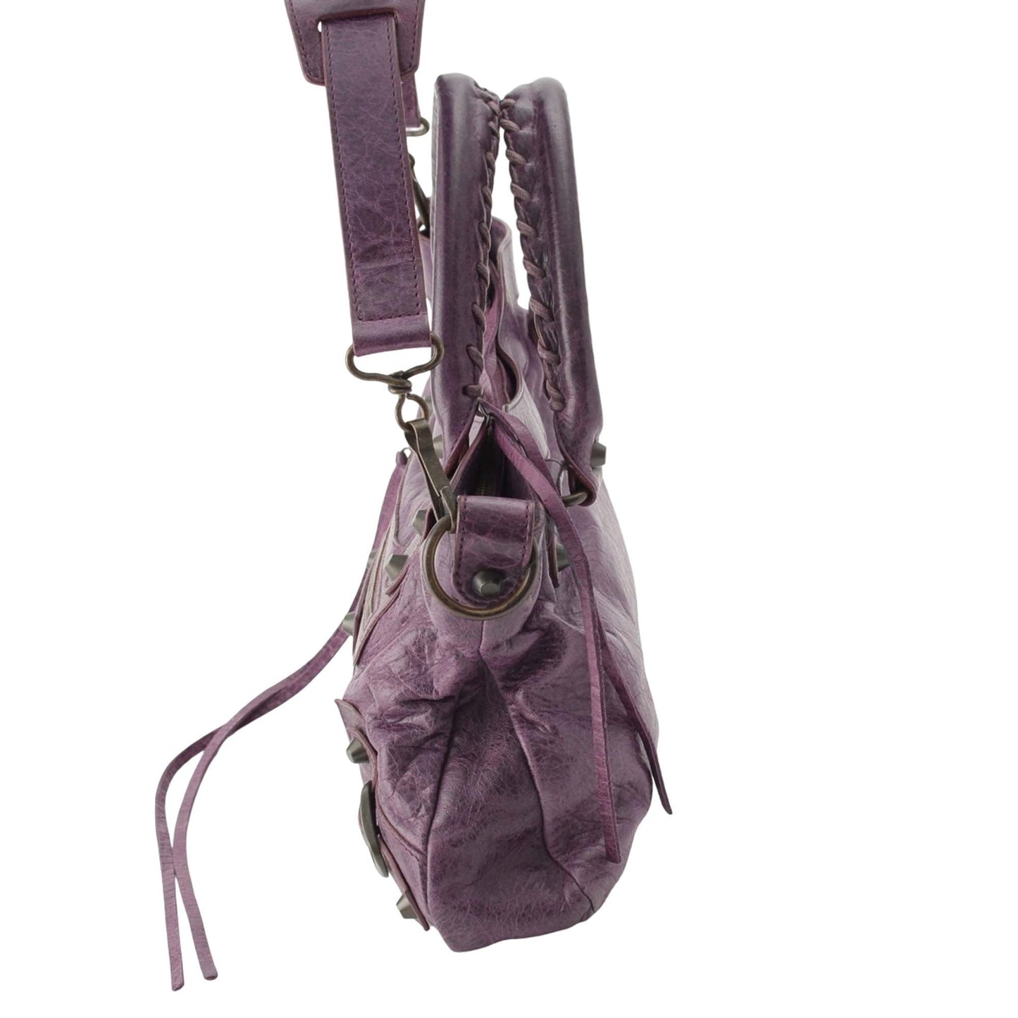 Balenciaga Lambskin Motocross Classic First Satchel