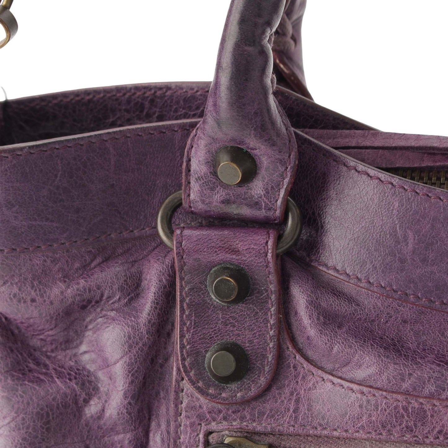 Balenciaga Lambskin Motocross Classic First Satchel