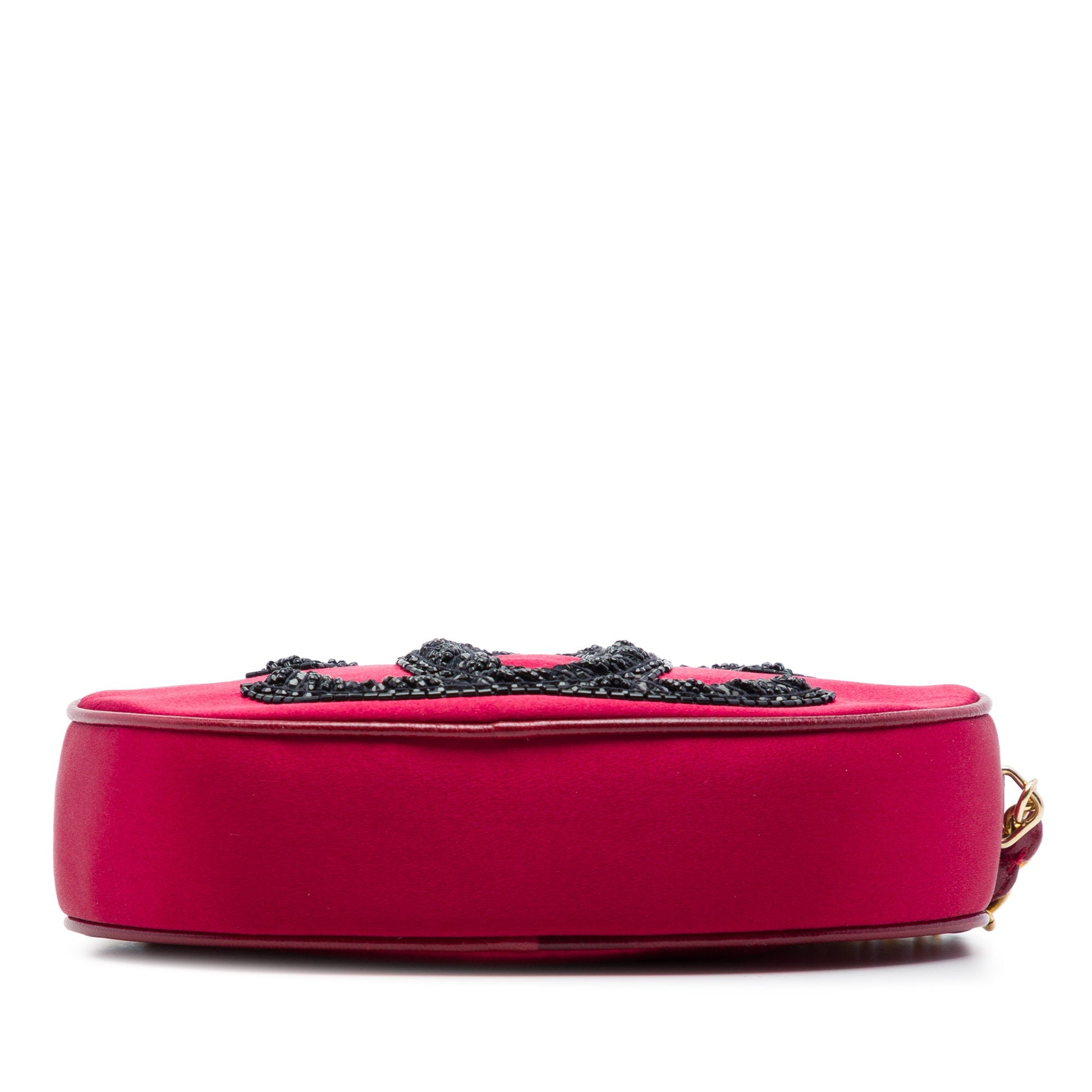 Chanel CC Embellished Suede Tassel Oval Crossbody