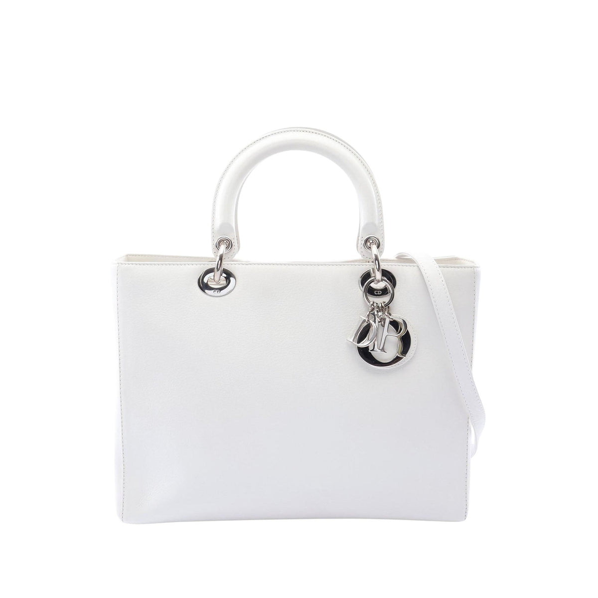 Dior Large Calfskin Lady Dior — White