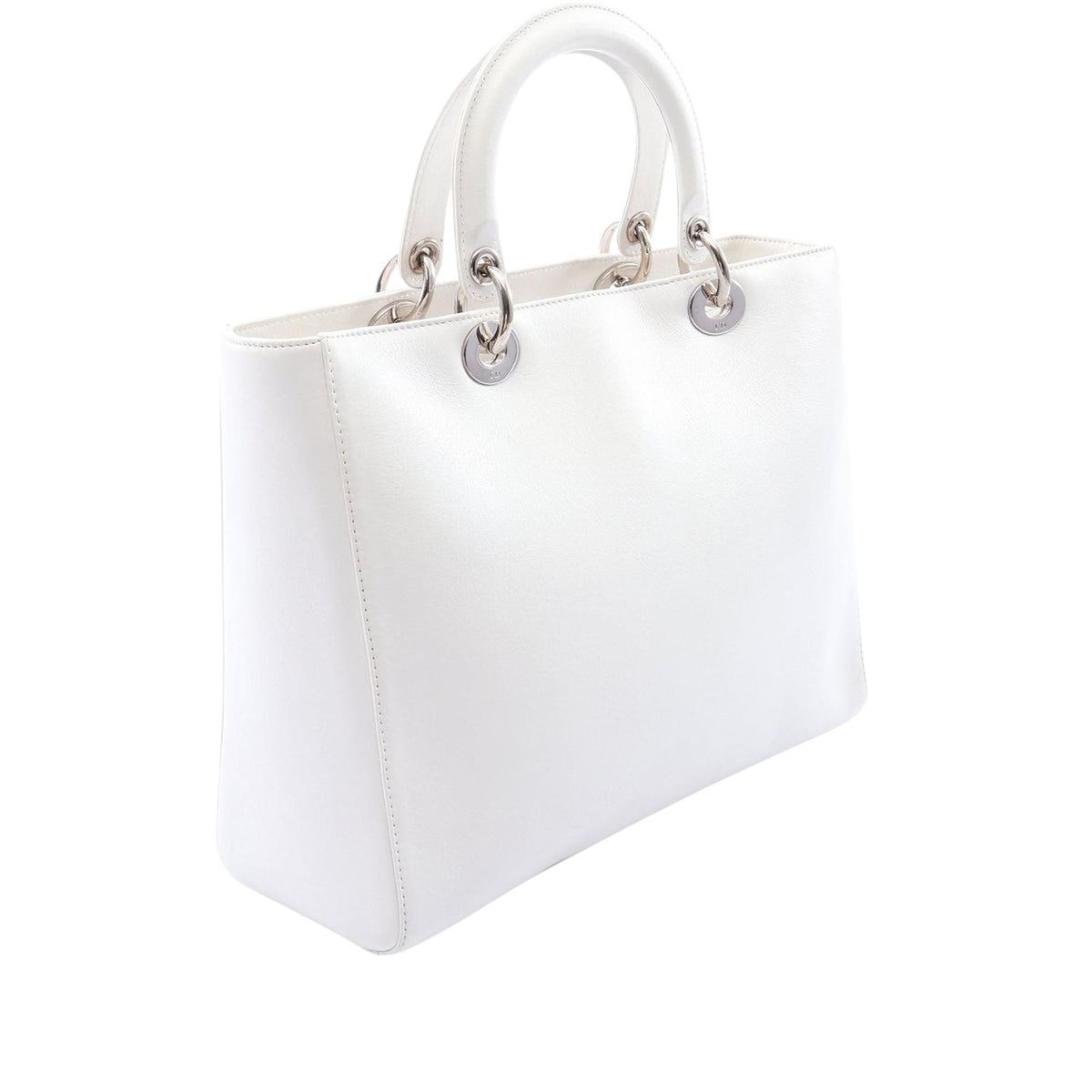 Dior Large Calfskin Lady Dior — White
