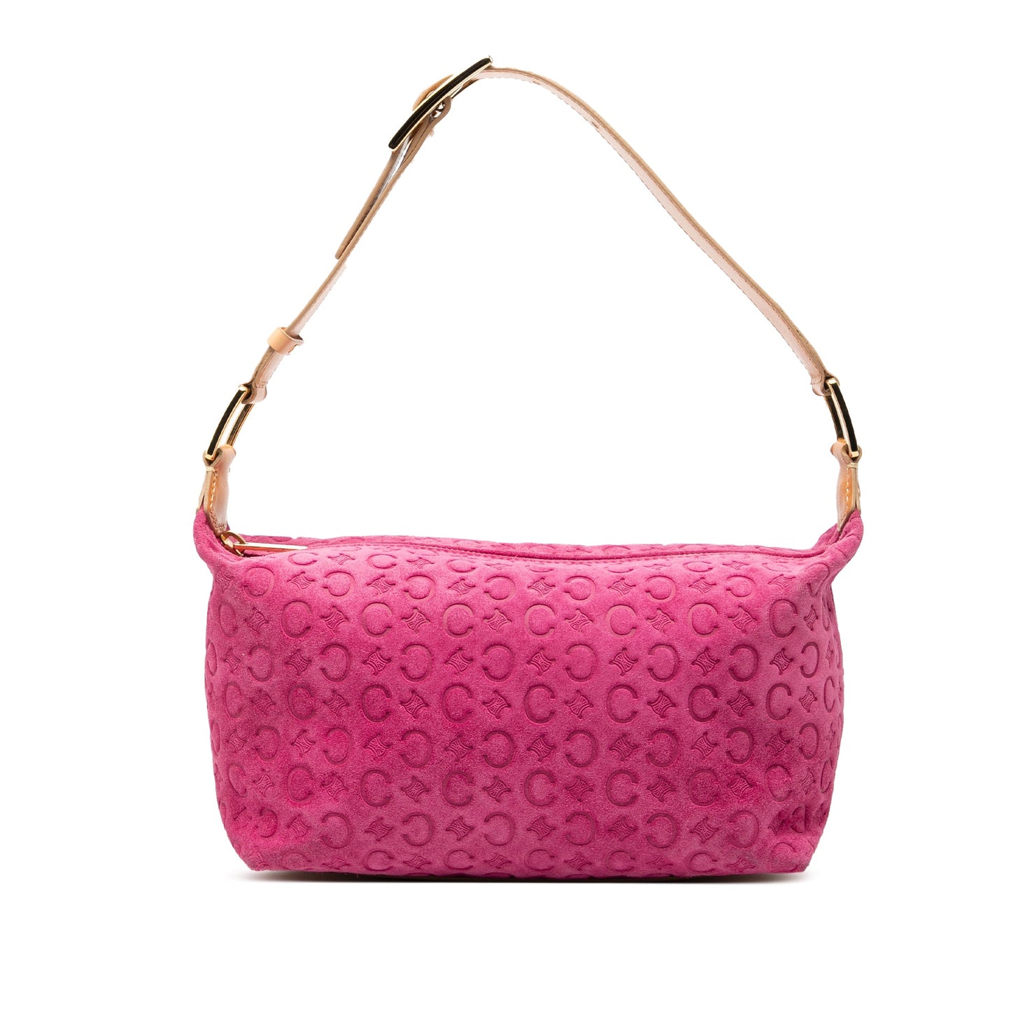 Celine C Macadam Suede Shoulder Bag