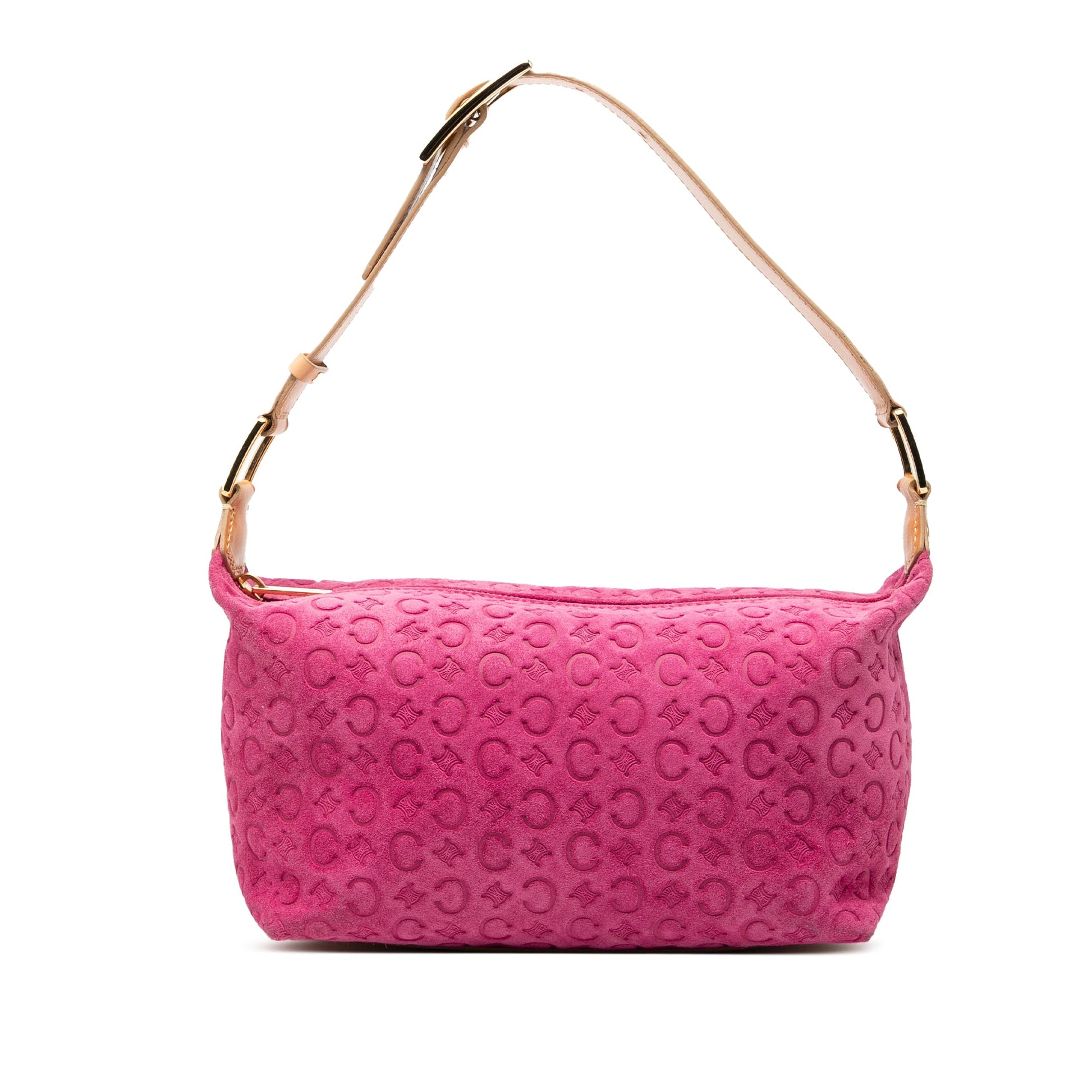 Celine C Macadam Suede Shoulder Bag