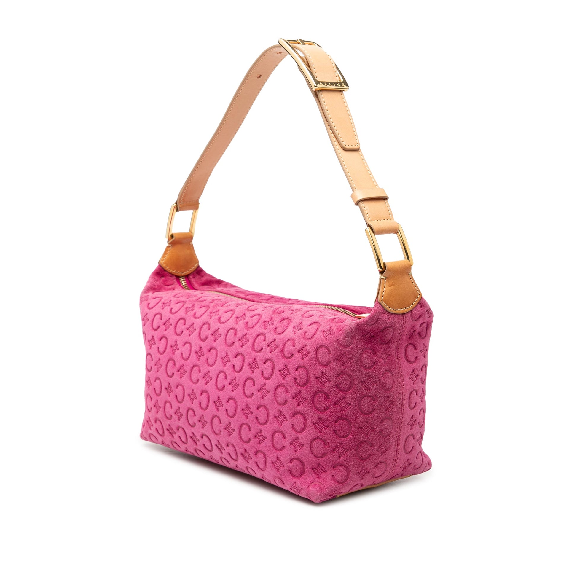 Celine C Macadam Suede Shoulder Bag