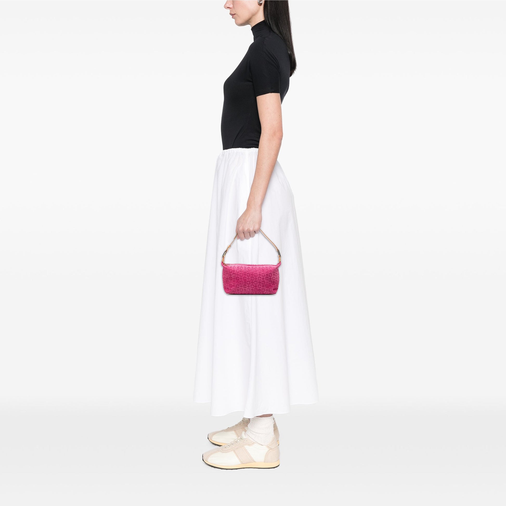 Celine C Macadam Suede Shoulder Bag