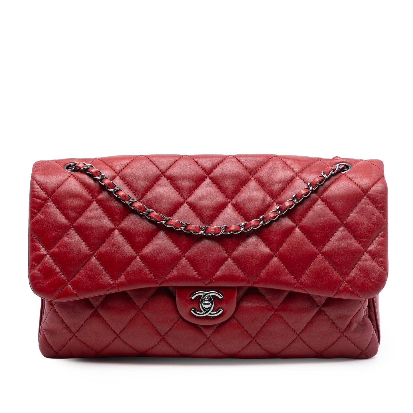 Chanel Maxi Lambskin 3 Accordion Flap
