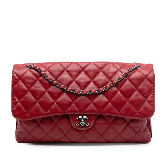 Chanel Maxi Lambskin 3 Accordion Flap