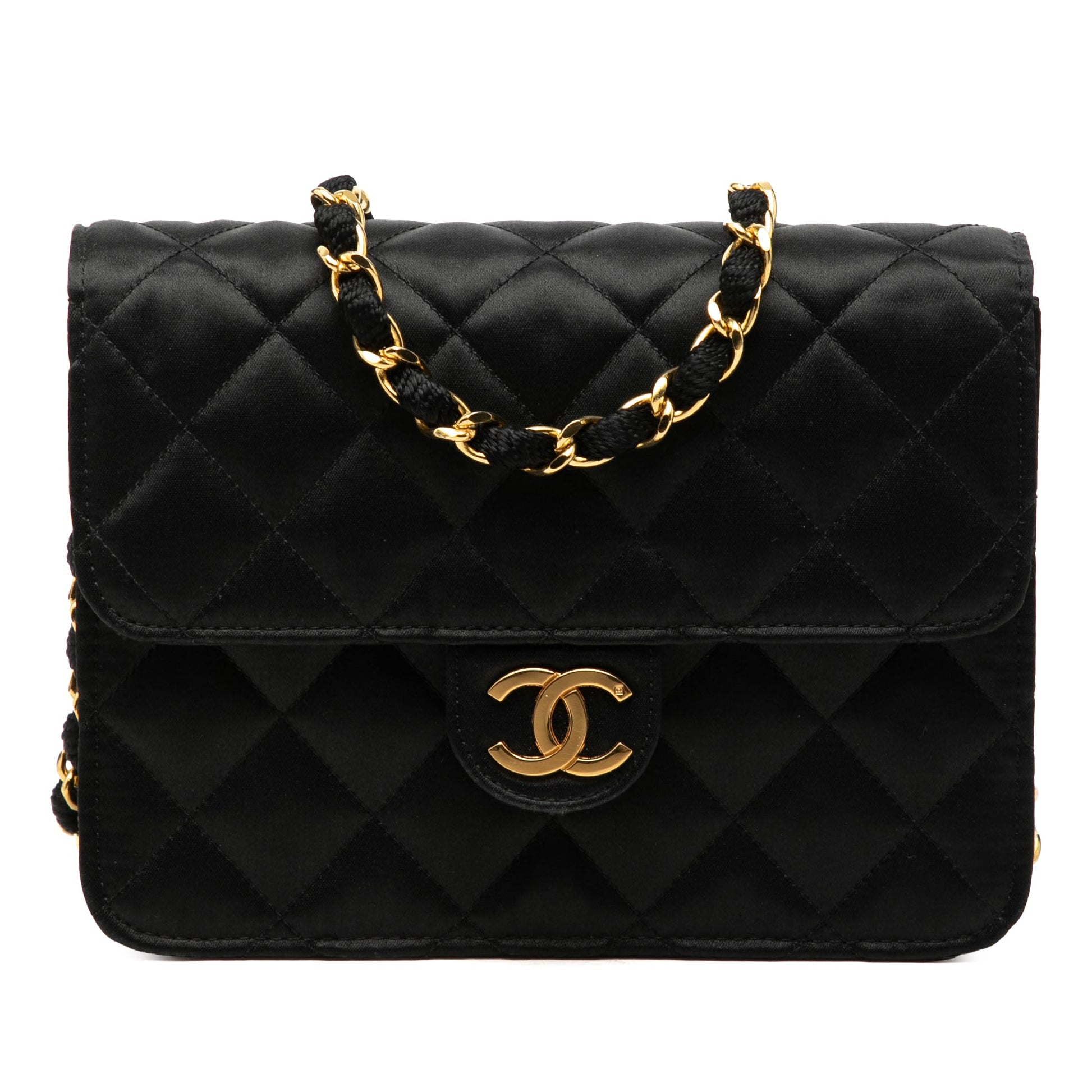 Chanel Mini Square Classic Satin Single Flap
