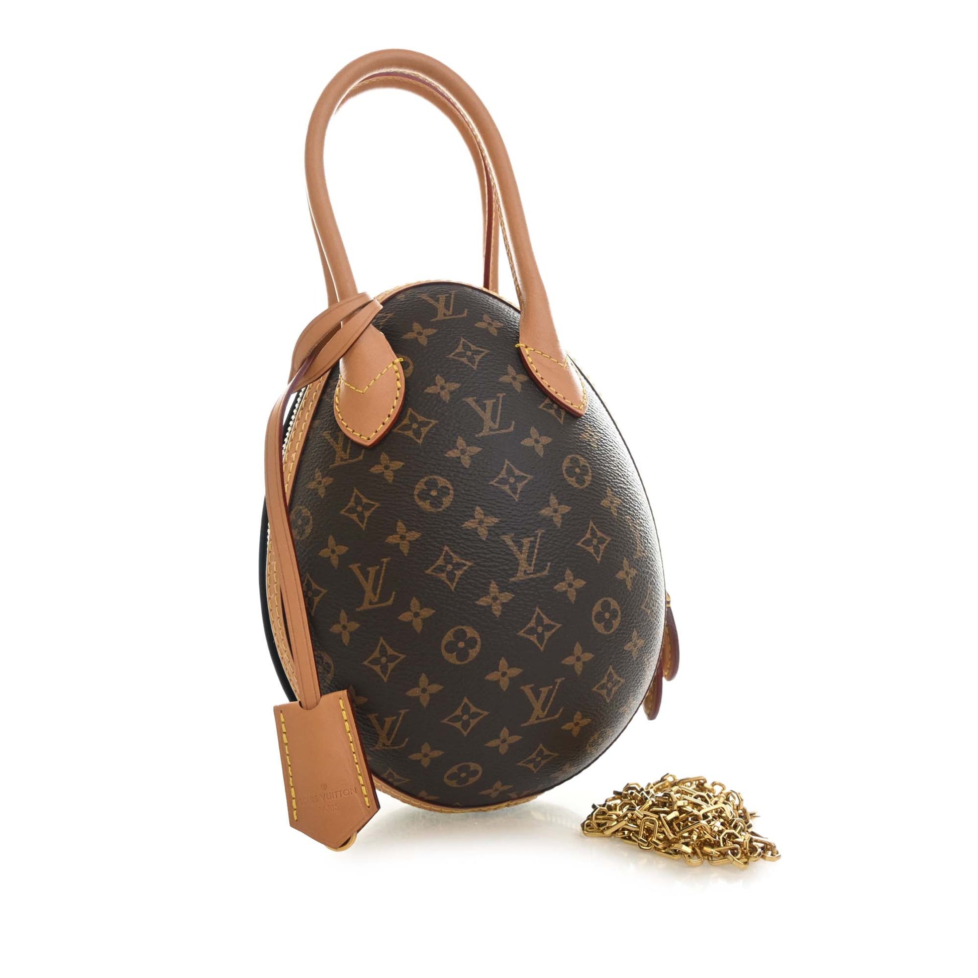 Louis Vuitton Monogram and Calfskin Egg Bag