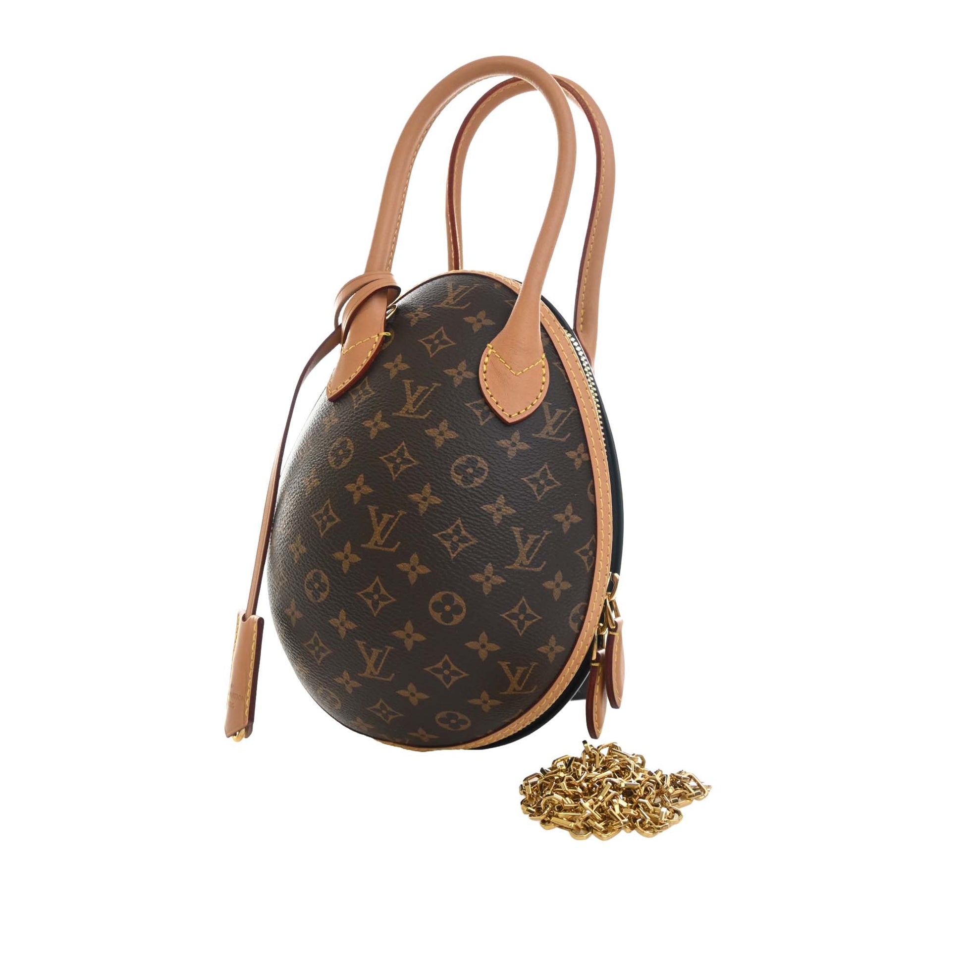 Louis Vuitton Monogram and Calfskin Egg Bag