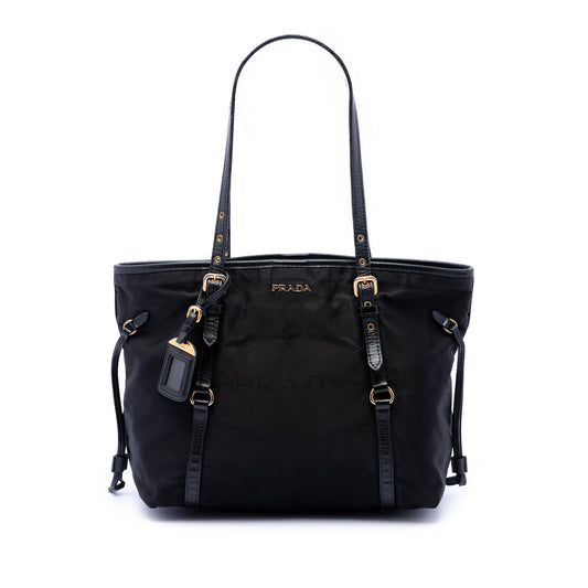 Prada Tessuto Canapa Logo Tote