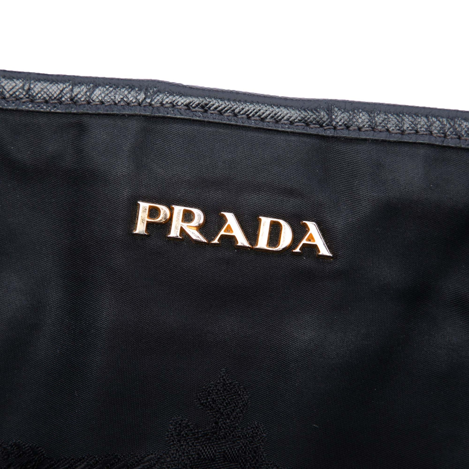 Prada Tessuto Canapa Logo Tote
