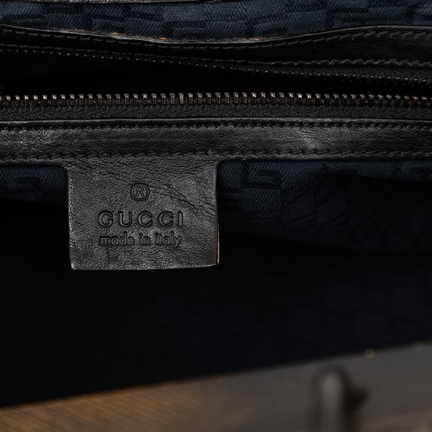 Gucci Calfskin Wood Frame Handbag