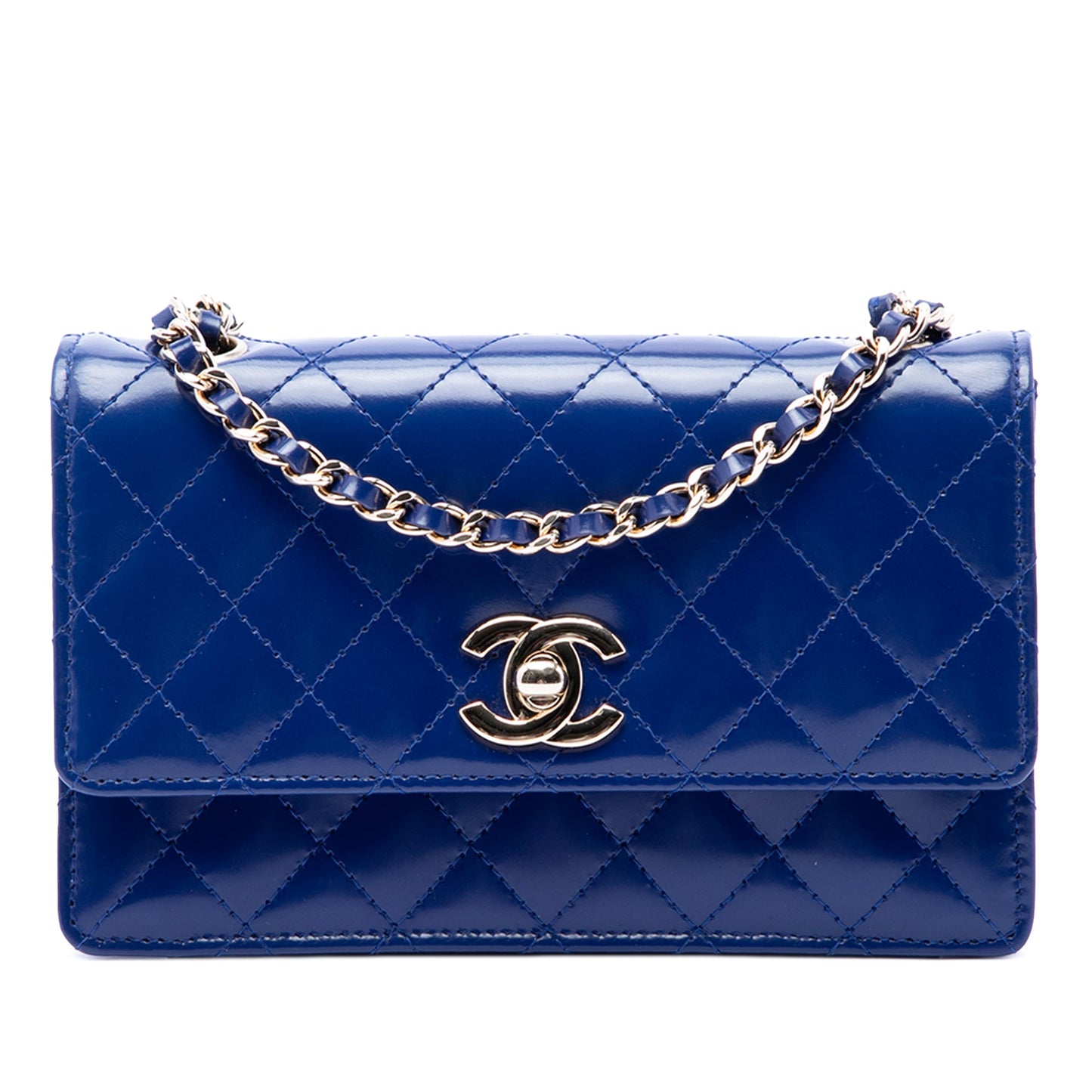 Chanel CC Quilted Patent Single Flap