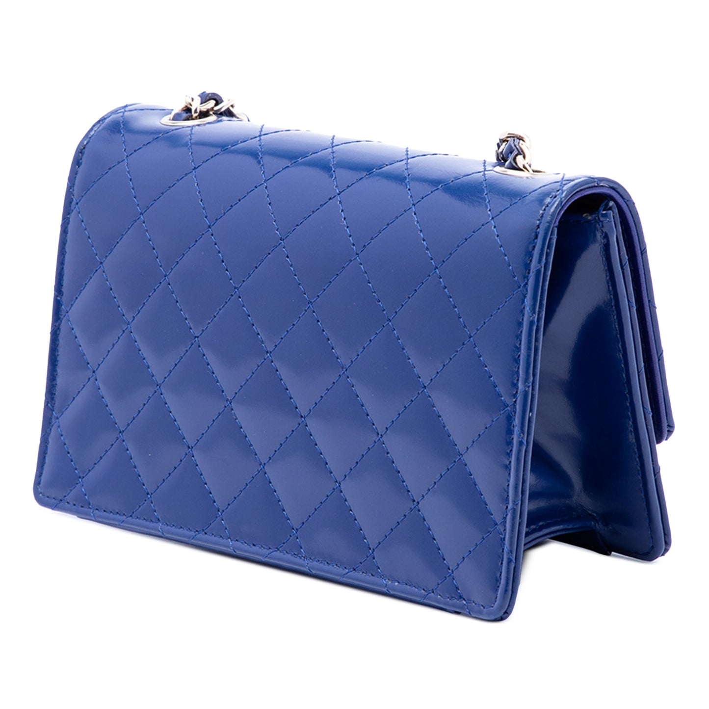 Chanel CC Quilted Patent Single Flap