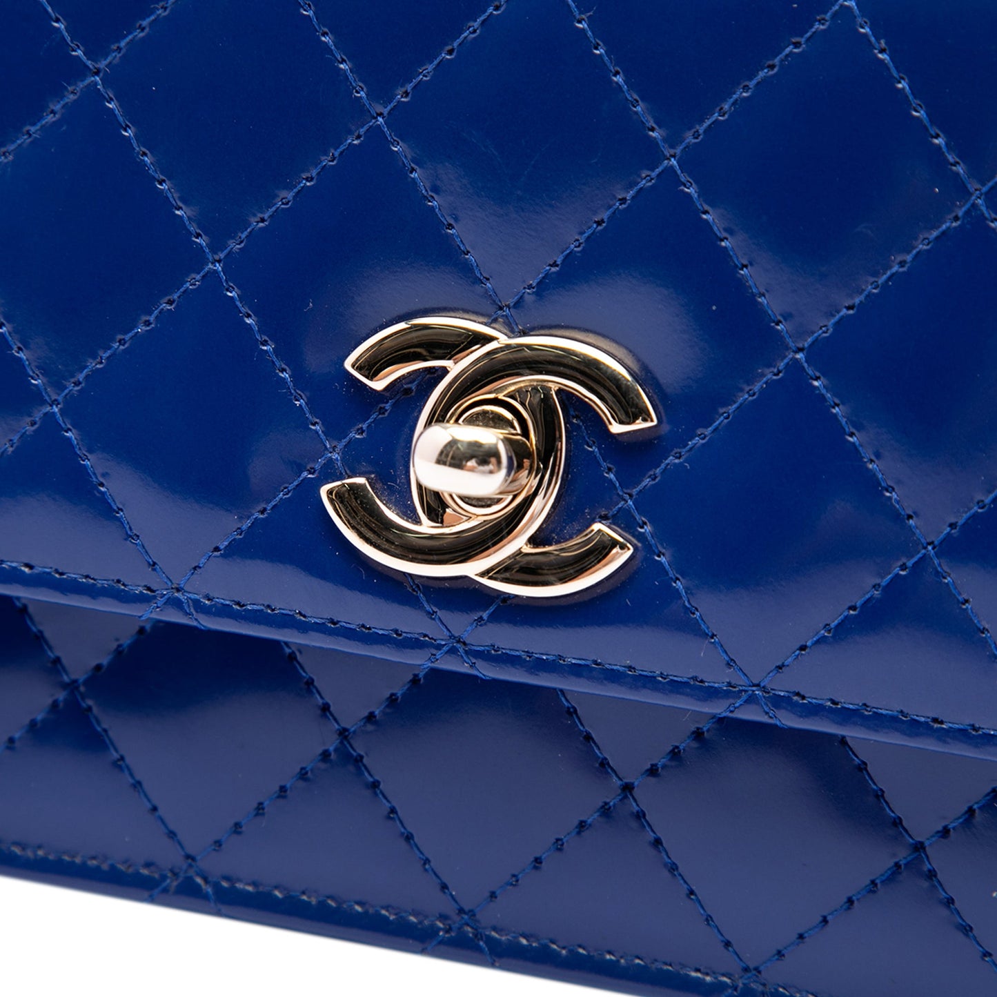Chanel CC Quilted Patent Single Flap