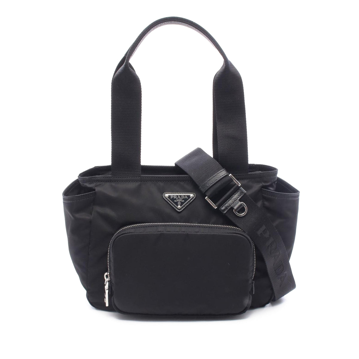 Prada Saffiano Trimmed Tessuto Satchel