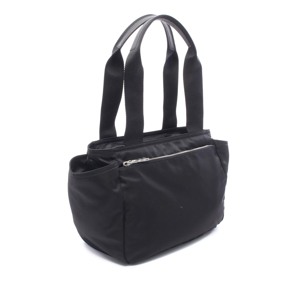 Prada Saffiano Trimmed Tessuto Satchel