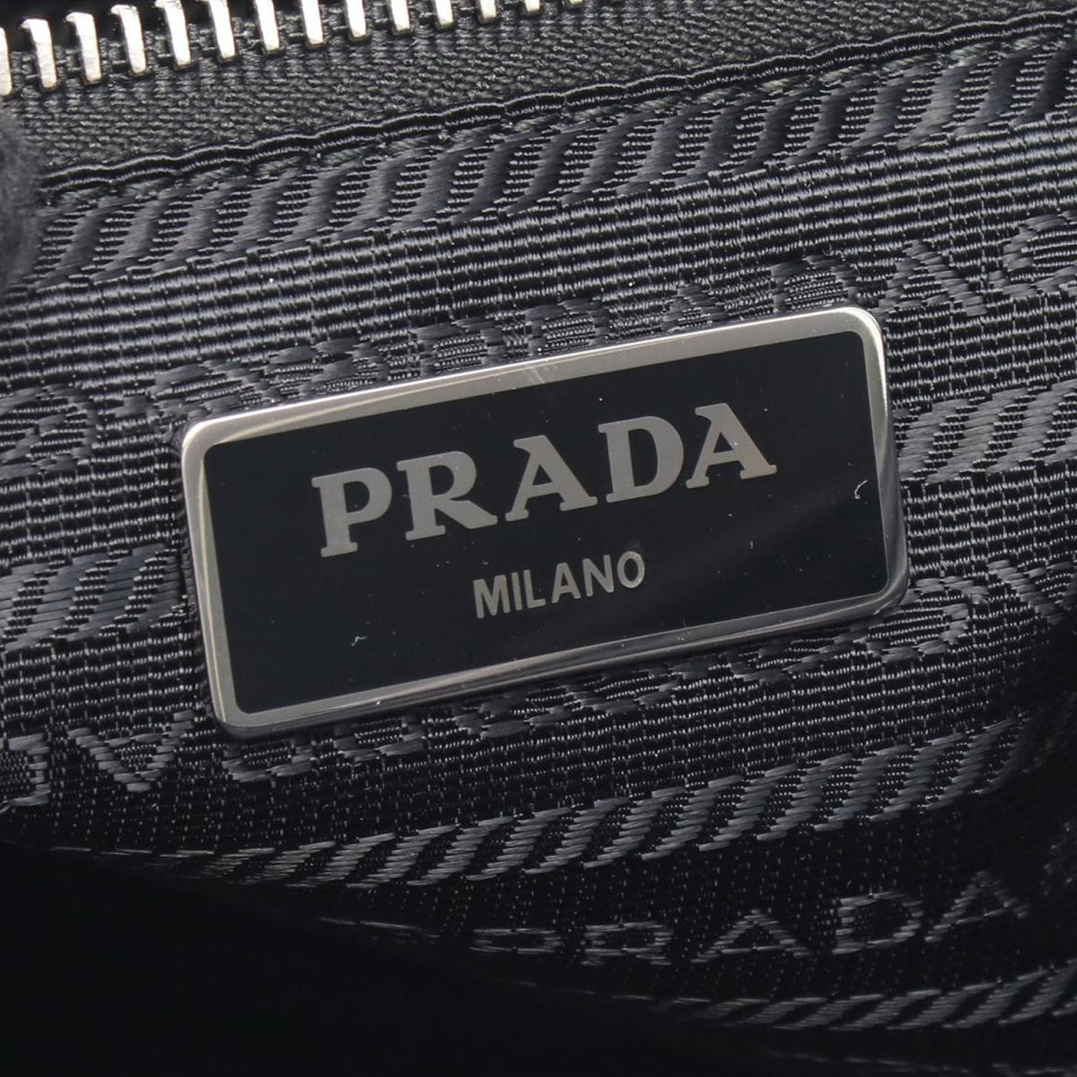 Prada Saffiano Trimmed Tessuto Satchel