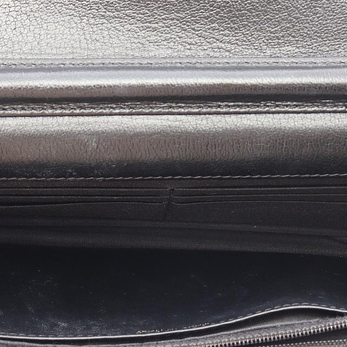 Chanel CC Studded Goatskin Wallet On Chain — Black