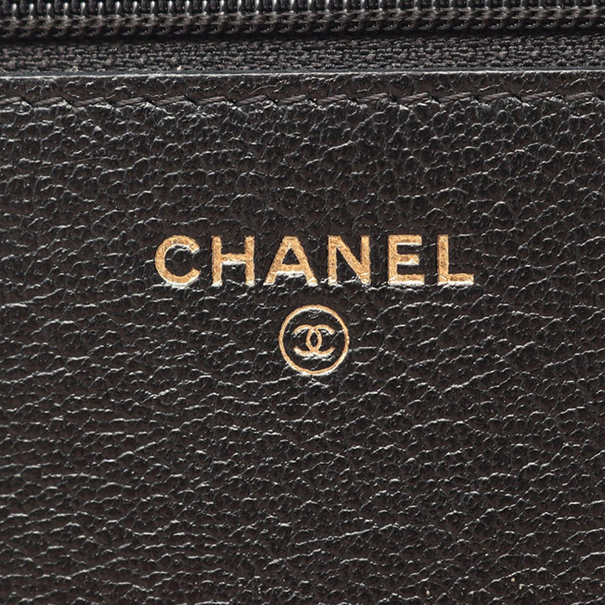 Chanel CC Studded Goatskin Wallet On Chain — Black
