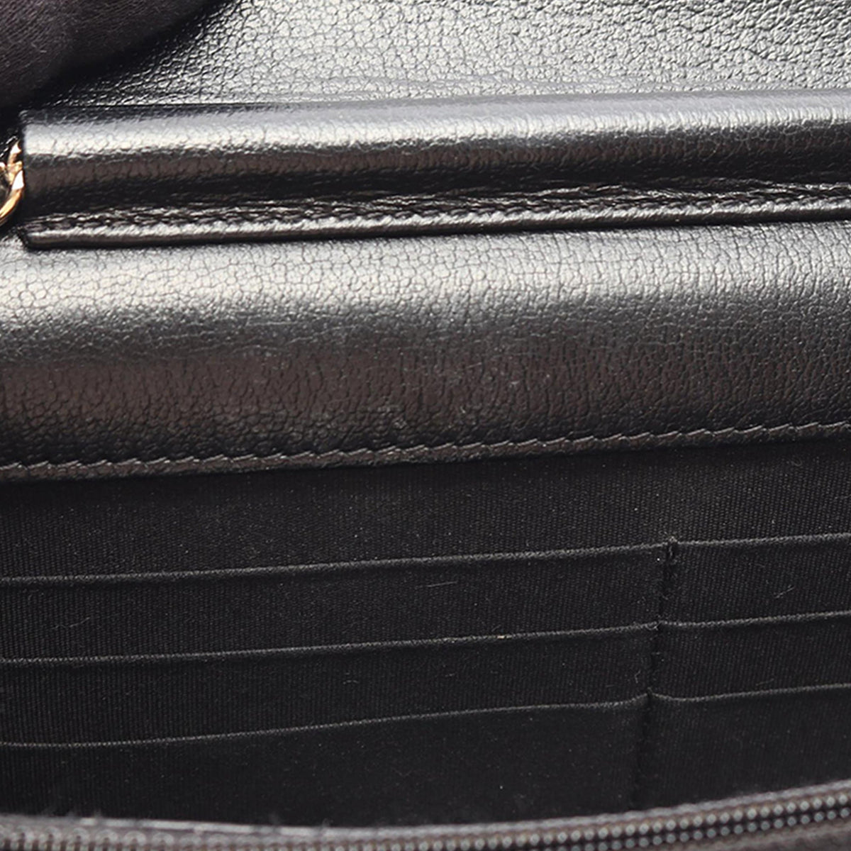 Chanel CC Studded Goatskin Wallet On Chain — Black