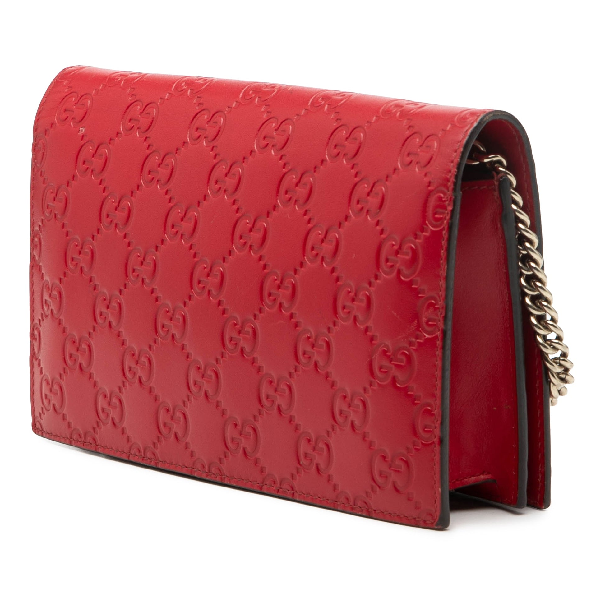 Gucci Mini Guccissima Bow Signature Wallet On Chain